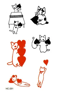 Cats in hearts
