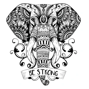 Be Strong Mandala Elephant