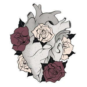 Floral Rose Heart